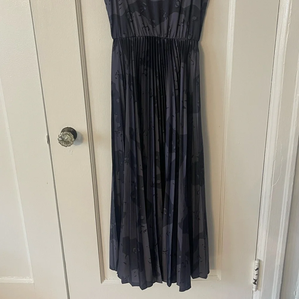 All Saints Lera Midnight Blue Pleated Midi Dress - Picture 5 of 11